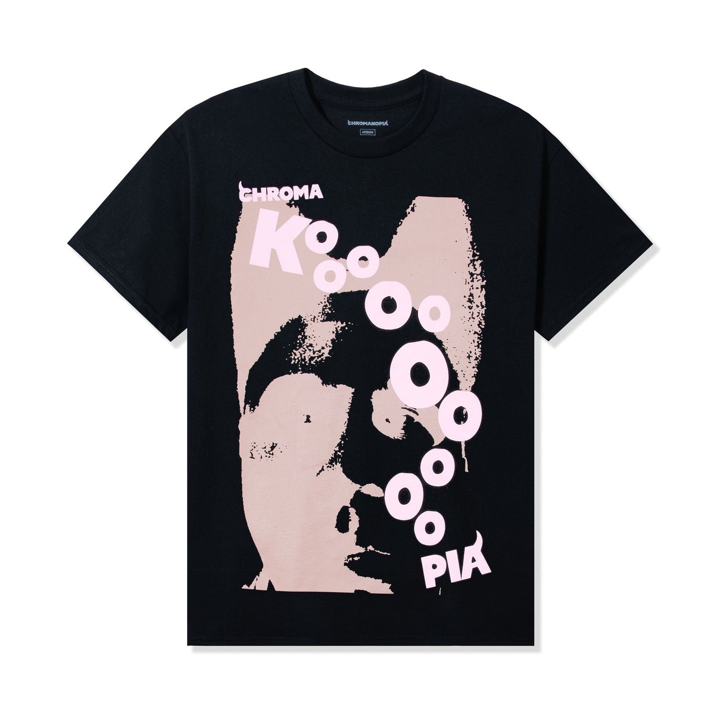 CHROMAKOPIA MERCH - CHROMAKOPIA SIGNATURE TOUR DATES PINK BLACK TEE