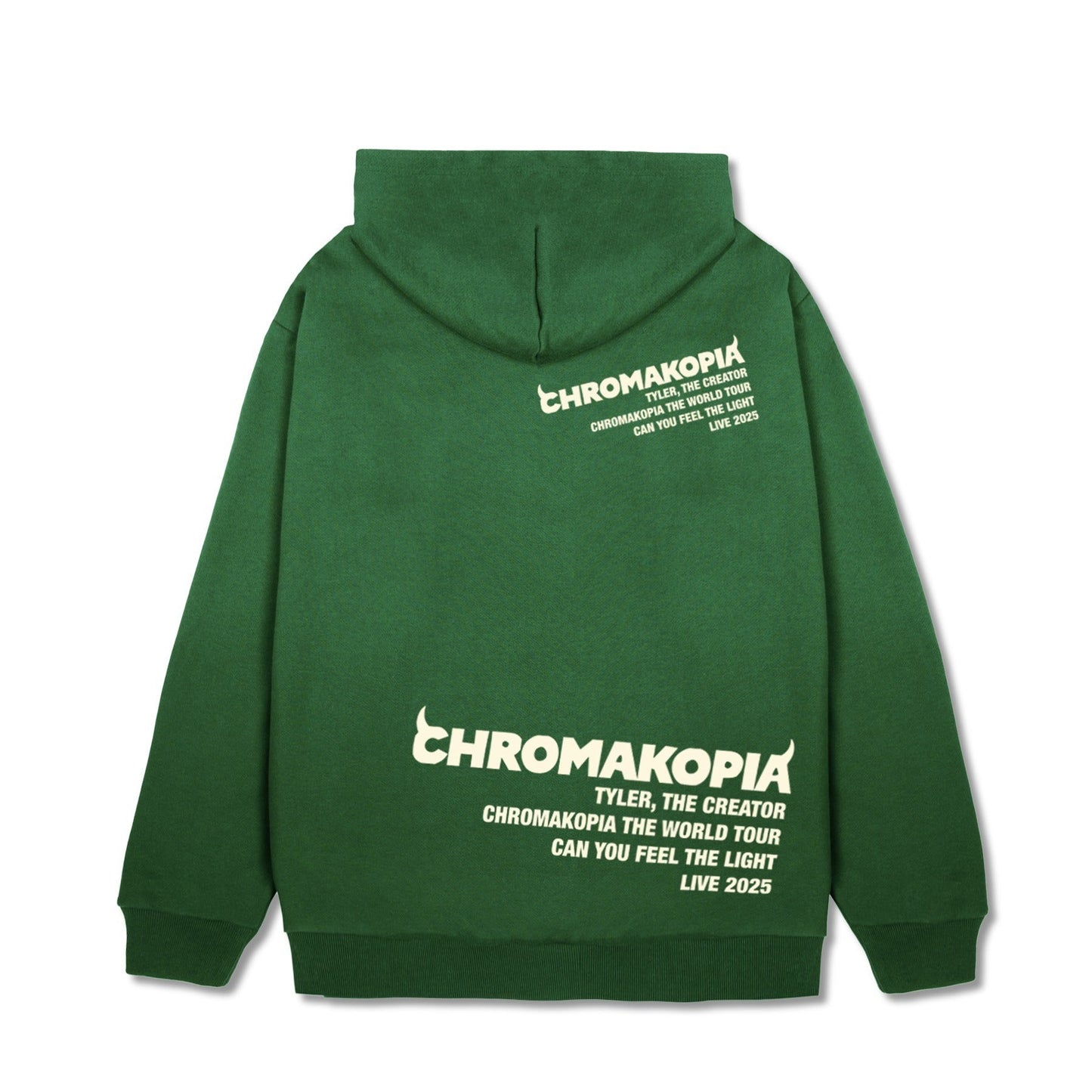 CHROMAKOPIA MERCH - CHROMAKOPIA SIGNATURE VARSITY GREEN TOUR HOODIE